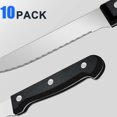 thumbnail image 7 of Bestdin Steak Knives, 10 Pieces 4.5" Long Blade Stainless Steel Serrated Steak Knife Set, Dishwasher Safe, Black Serrated Edge Steel Utility Knives Steakhouse Cutlery Utensil Dinner Knives, 7 of 7