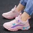 thumbnail image 5 of HTHLVMD Kids Girls Sneakers, Colorblock Running Shoes, Hook and Loop Sneakers, Girls Sneakers Glitter Tennis Shoes Lightweight Non-Slip Running Walking Shoes for Toddler/Little Kid/Big Kid, Pink 8Y, 5 of 9