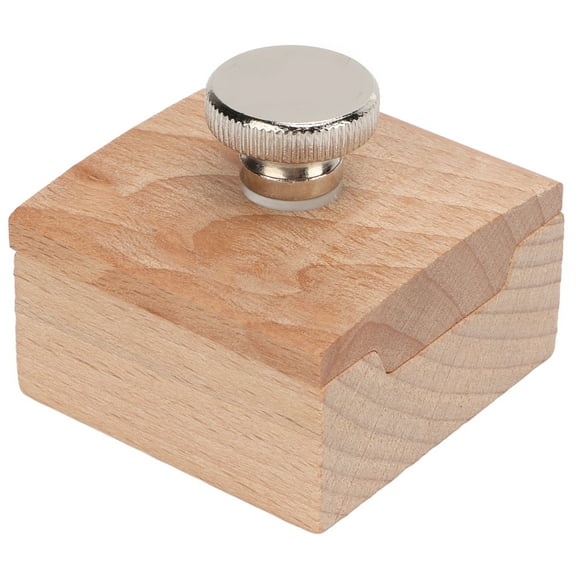 Bloc de Ponçage à Main, Poignée Ergonomique Résistant à l'Abrasion Bloc de Ponçage en Bois Outils en Cuir Fait Main Polyvalent pour Polissage Modelage Tetragonum
