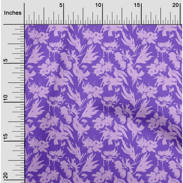 oneOone Georgette Viscose Purple Fabric Florals Sewing Craft Projects Fabric Prints By Yard 42 Inch Wide