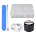 thumbnail image 3 of Fake Nail Tips Set, Clear Nail Tips Set 240pcs Resin Cuticle Pusher Solid Nail Glue Firmly Stick With Rhinestones For Banquets ANGGREK Extra Long Nail Tips Set, 3 of 8