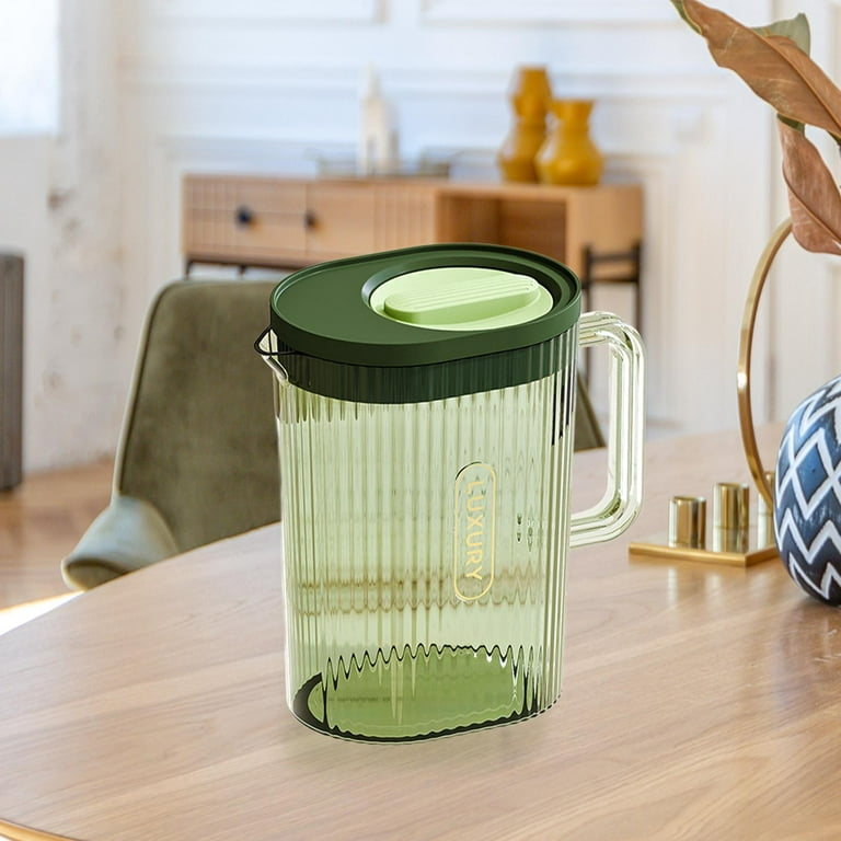 US$ 18.99 - Plastic Water Pitcher with Lid 71 oz, Great for Juice, Milk,  Beverage Cold Tea, Iced Tea - m.