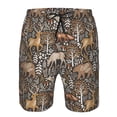 thumbnail image 3 of Goofa Moose fox bear leaf tree Printed Mens Swim Trunks Summer Quick Dry Short Beach Swimwear Bathing Suits-Large, 3 of 6
