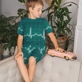 thumbnail image 4 of Fotbe ECG Wave Pijama Estampada de 2 Piezas para Niños – Ropa de Dormir de Manga Corta Cómoda para Niños y Niñas, Camiseta y Shorts de Algodón-Large, 4 of 6