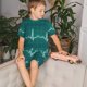 thumbnail image 4 of Balery ECG Wave Conjunto de Pijama Infantil de Manga Corta con Estampado – Ropa de Dormir de Algodón Suave-Large, 4 of 6