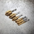 thumbnail image 2 of SOPOTUTU Countersink Metal Deburring Drill Tool Deburring Bit High Speed Steel 6 Pcs, 2 of 5