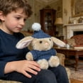 thumbnail image 2 of Fokuz Knitted Hat Bunny Soft Huggable Rabbit With Hat Heartwarming For Easter Birthdays Or Just Because, 2 of 5