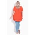 thumbnail image 4 of Avenue Women's Plus Size Marion Caged V-neckline Relaxed Fit Tunic Top, 4 of 5