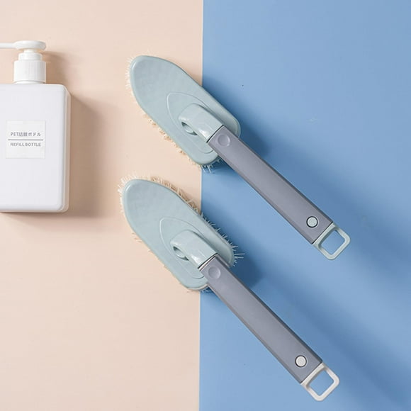 Cepillo de ropa Lisbinx de mango corto, cerdas suaves, multifuncional para limpiar zapatos, suave para el calzado, tamaño pequeño para facilitar la eliminación de manchas y la limpieza.