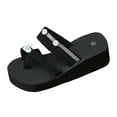 thumbnail image 3 of DAFEI Summer New Diamond Strip Color Gradient Floral Large Thick Soled Korean Version Of The Beach Fairy Slippers, 3 of 8