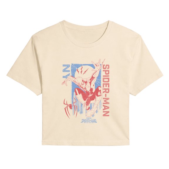 Spider-Man: Brand New Day - Pastel Colors - Juniors Cropped Graphic T-Shirt
