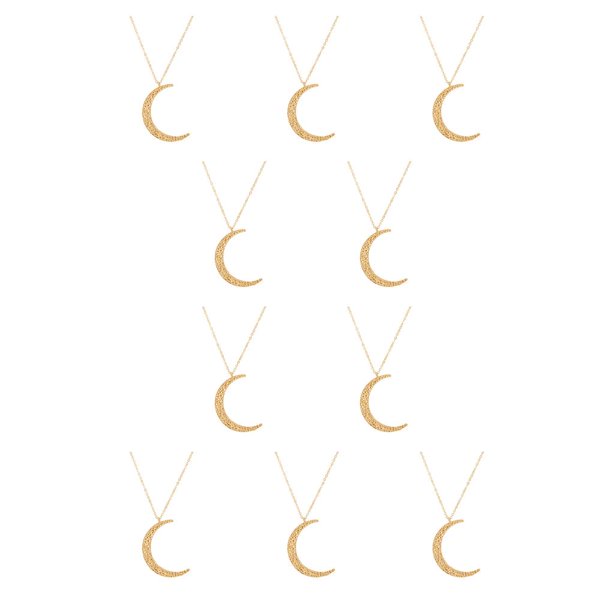 Sonducket Collar de luna Aleación resistente al desgaste ajustable Collares para mujer Oro Oro 10Conjunto