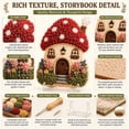 thumbnail image 4 of Whimsical Village 3D Fabric Poke Art Kit, Moon Moth Apothecary | Cottage Craft No Sew Press Technique Poke Kit for Beginners, 3D DIY Cottage Fabric Punch Needle Kit Gift for Craft Lovers, 4 of 11