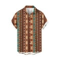 thumbnail image 2 of Swuxness Mens Print Turndown Collar Button Shirt Casual Style Top Beach Holiday and Outdoor, 2 of 4