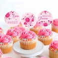 thumbnail image 4 of Hot Pink Bridal Shower Decorations - 36 Pack Bridal Shower Cupcake Toppers, Love is Sweet Cupcake Dessert Picks, Bachelorette Wedding Engagement Party Supplies, 4 of 6