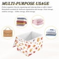 thumbnail image 6 of Yayeee Collapsible Cube Storage Bin with Lid Fabric Closet Decorative Basket with Handles, Watercolor Autumn Leaves, 6 of 7