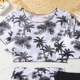 thumbnail image 6 of kpoplk 3 Piece Girls Swimsuit Allover Print Bikini Set and Coordinating Solid Color Cover Up Beach Skirt for 6-14 Years(Black,10-11 Y), 6 of 6