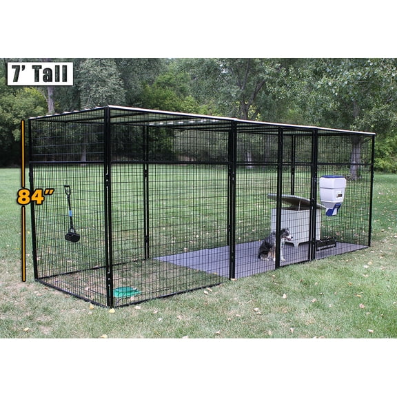 K9 Kennel Store 7' Tall 8’ X 24’ Welded Wire Ultimate Dog Kennel System