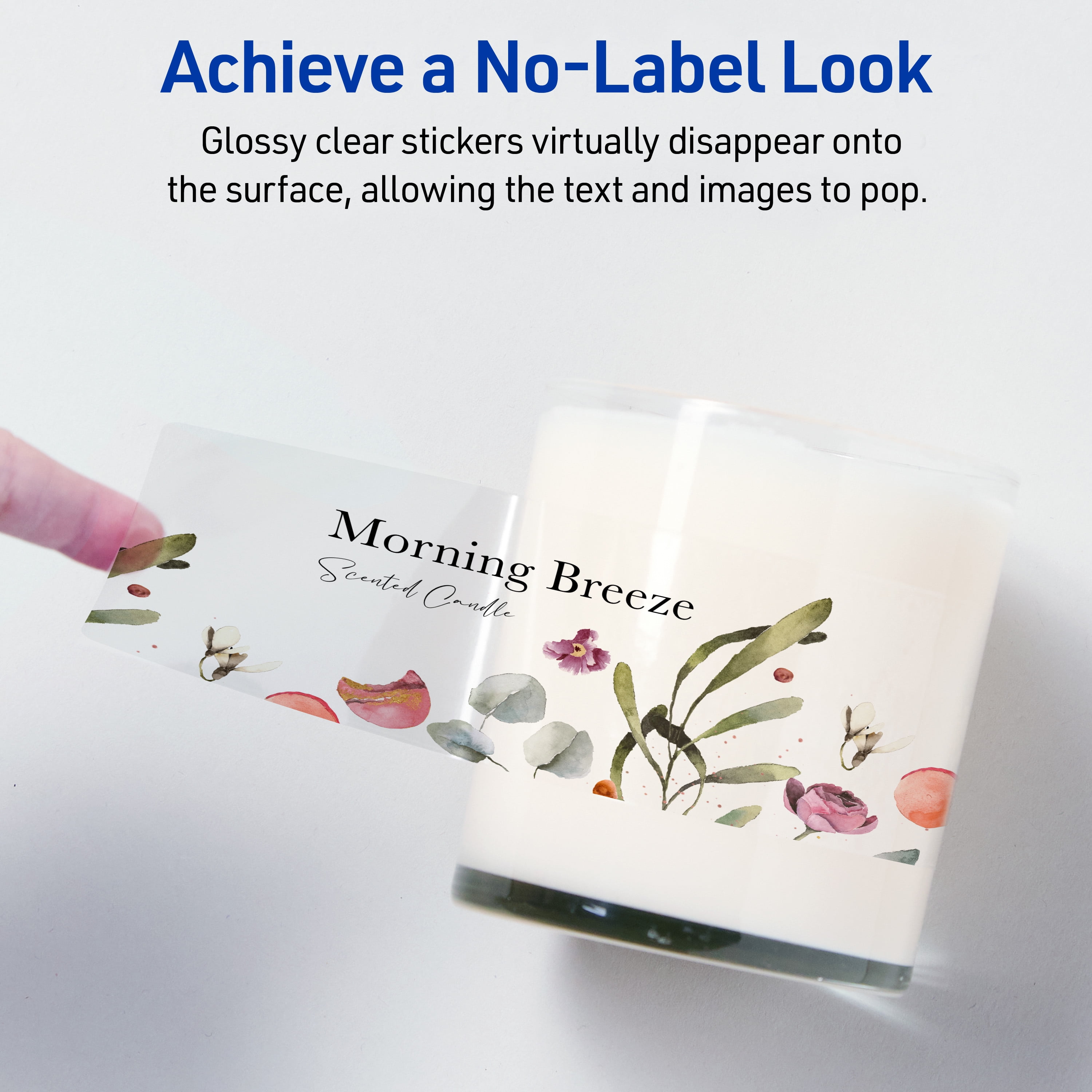 Avery Sticker Paper, 8.5" x 11", Glossy Clear, 7 Sheets (4397)