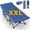 Blue Cot+Blue Pad, variant on PNKKODW XL Folding Camping Cot Extra Wide 28" 500lbs No Set Up, with Mattress for Adults Carry Bag, Portable Bed Cot for Tent, Office Home Nap, Outdoor, Gray Cot Gray Pad
