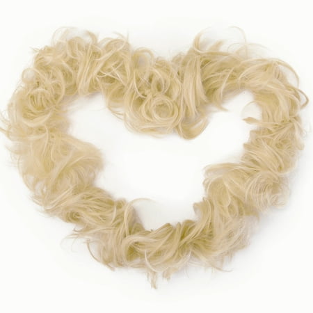 Baby Blonde Hair Extensions Wedding Elastic Band Curly ...