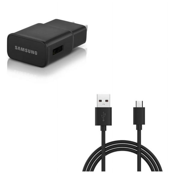 USB Adaptive Fast OEM Home Charger w Power Cord MicroUSB 6ft USB Cable X6G for Motorola Moto E5 Plus E4 PLUS G6 Play, Droid Turbo 2, e6 - Samsung Galaxy Sky, S7, J7 Sky Pro Grand Prime, Perx