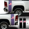 thumbnail image 2 of American USA Flag Racing Stripes Rear Truck Bed Vinyl Decal Sticker Sport Lines Styling Straight Lines Compatible with Most Pickup Trucks - Back Graphic Sporting (11" x 35", Light Orange), 2 of 8