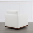 thumbnail image 5 of CHITA Swivel Accent Chairs Set of 2 for Living Room, Comfortable Arm Chairs for Bedroom,Genuine Leather in White, 5 of 10