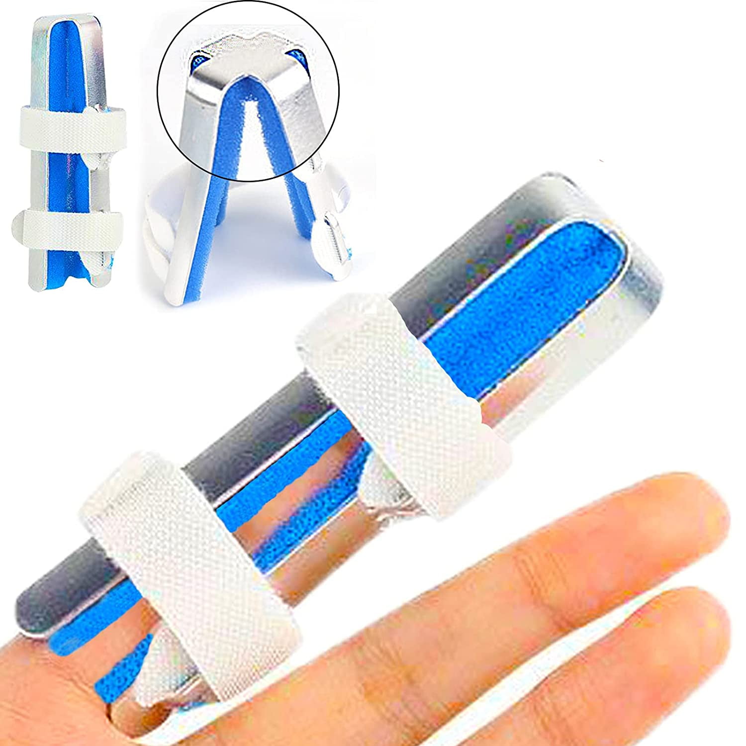 Finger Splint 2 Pack Support for Trigger Finger, Mallet Finger, Baseball Finger, Strain
