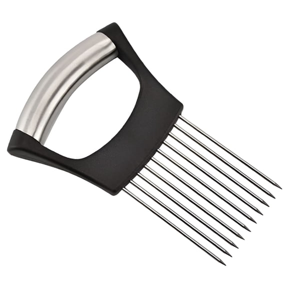 ACDANC Food Slicer Assistant Tool,Tomato Meat Onion Holder Slicing Portable Kitchen Gadgets Utensil Stainless Steel Vegetable Cutting Aids