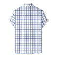 thumbnail image 6 of IWRICH Mens Plaid Button down Plus Size Shirts Short Sleeve Casual Summer Shirt Dress Shirts with Pocket 12-White XL, 6 of 6