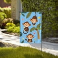 thumbnail image 4 of Easygdp Monkeys Swinging from Palms Garden Flag Yard Flag Welcome Flag, Double-Sided, Weather Resistant for Outdoor Decor - 28"x40", 4 of 9