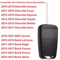 thumbnail image 3 of Mando A Distancia Con Tapa De Repuesto Para Chevy Cruze Equinox Camaro Malibu Sonic Impala Buick Lacrosse Regal Verano Encore Allure Gmc Terrain 2010-2021 Control Remoto De Entrada Sin Llave Oht010605, 3 of 5