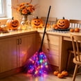 thumbnail image 5 of Halloween Lighted Witches Broom, 3‑Section Assemblable Mesh Broomstick with Colorful Lights, 14*6in, Festive Party Favor Ornament for Outdoor Festival Home Haunted House Halloween Decor, 5 of 8