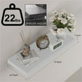 thumbnail image 3 of Floating Shelves for Wall White 17 inch Natural Wood Shelves for Home Decor, Set of 2, 3 of 9