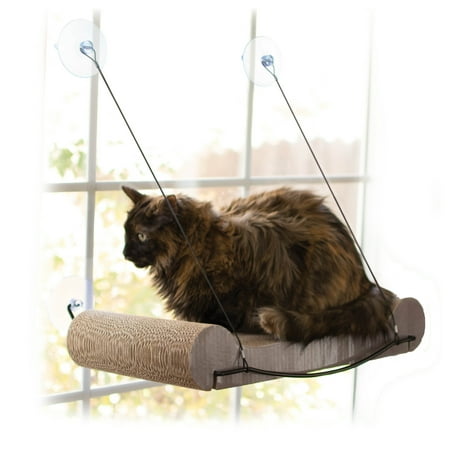 UPC: 0655199095506 | K&H Pet Products EZ Mount Cat Scratcher Kitty Sill Tan 11  x 20  x 2