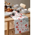 thumbnail image 6 of Ldtrchee Valentines Table Runner 70 Inches, Watercolor Love Heart Botanical Bed Runner Dresser Scarves Tabletop for Indoor Outdoor Parties/Ceremony/Banquet, 13" x 70", 6 of 8