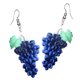 thumbnail image 2 of EeaseMX 1 par de pendientes colgantes de acrílico para mujer, delicados y creativos, color verde y azul (uva)., 2 of 7