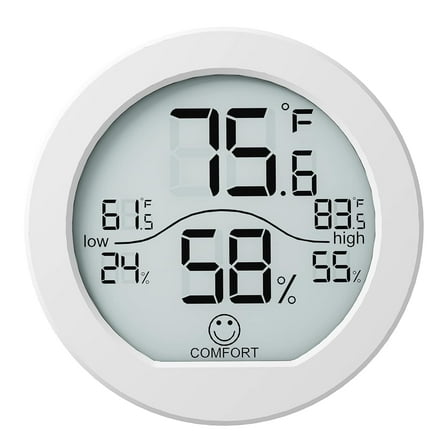 VEAT00L Zigbee Thermometer Hygrometer,TUYA Wireless Temperature Humidity Sensor with Electronic Ink Display, App Notification Alert,Free Data Storage Export,Digital Remote Monitor for Home Pet Garage