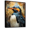 thumbnail image 2 of Designart "Snowy Wonders Of Curious Penguins" Penguin Floater Framed Wall Art Living Room, 2 of 5