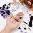 thumbnail image 3 of DIY Silicone Beads Keychain Making Kits including Alloy Swivel Lobster Claw Clasps Suede Tassel Pendant Decorations Mixed Color 15mm, 3 of 7