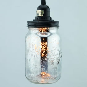 fantado water blue glass mason jar pendant light kit wide mouth