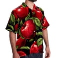 thumbnail image 2 of Fruit Men's Short Sleeve Casual Printed Button Down Beach Shirt - Summer Hawaiian Top, 2 of 6
