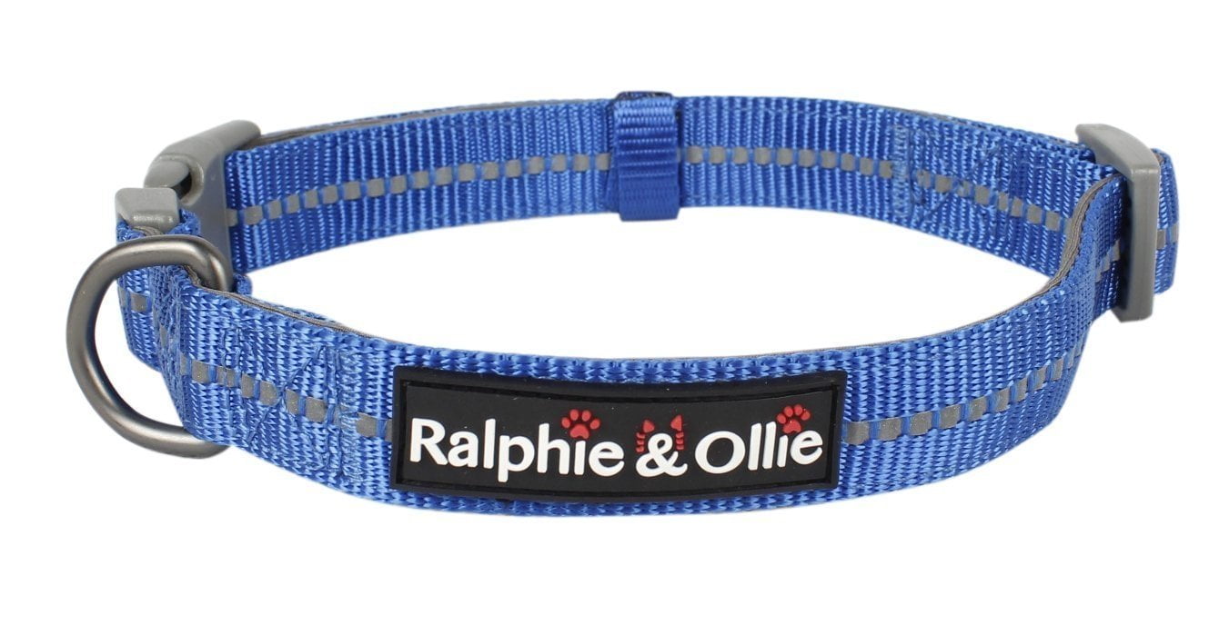 Ralphie & Ollie Reflective Dog Collar, Soft Padded Adjustable Pet