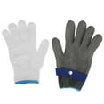thumbnail image 4 of Guantes de trabajo ambidiestros y de alto rendimiento de acero inoxidable resistentes a cortes talla XL, 4 of 15