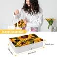 thumbnail image 5 of Sunflower PU Leather Jewelry Box Display Case with Removable Compartment and Bracelet Holder - Portable Storage Container, 5 of 6