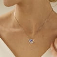 thumbnail image 2 of Juwaliy Collar de Corazón de Amor Azul Mariposa Collar de Piedra de Nacimiento de Diciembre Dije de Plata Esterlina 925 Joyería Mujer Madre Esposa Regalo de Navidad Cumpleaños, 2 of 9