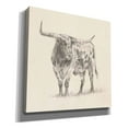 thumbnail image 2 of Epic Graffiti 'Longhorn Steer Sketch II' by Ethan Harper, Canvas Wall Art, 12"x12", 2 of 3
