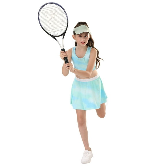 YuYuBao Toddler Girls Tracksuits Sets Summer Outfits Sleeveless Tank With Skirts Playsuit Active Wear Sets Girls Athletic Two Piece Clothes Outdoor, -