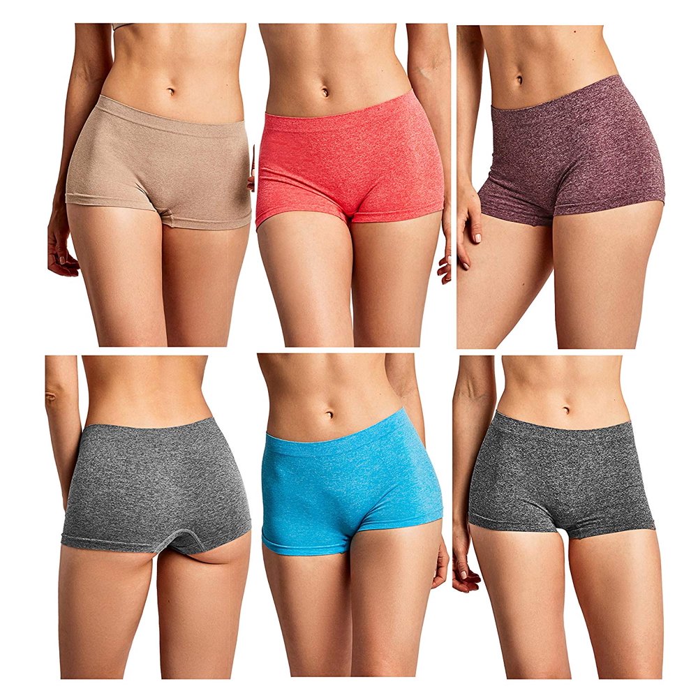 Gilbin's GILBIN'S Women Seamless Stretch Boy Shorts Panties Various
